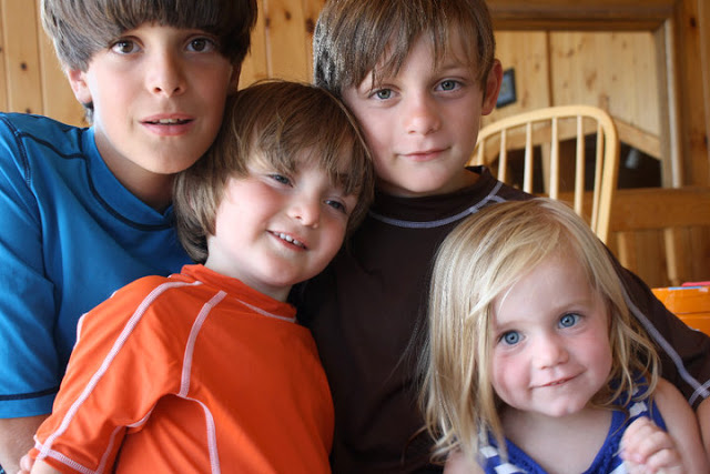 cousins + family on the lake.