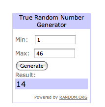 giveaway winner.