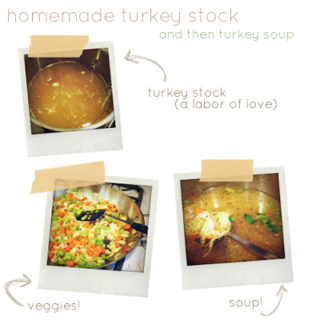 turkey stock + soup.  yum.