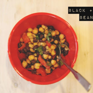 black + white bean salad.