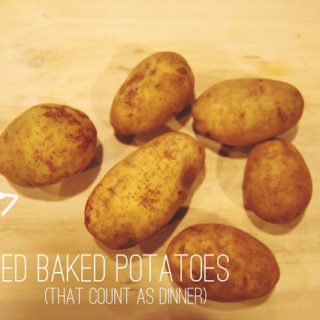 Loaded baked potatoes.