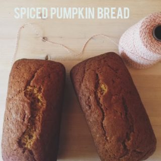 spiced pumpkin bread.