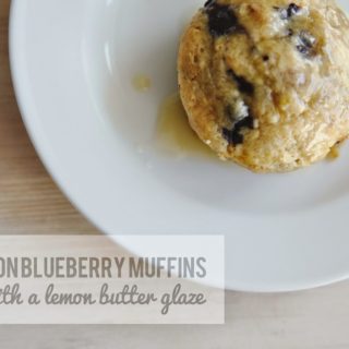 Lemon Blueberry Muffins with a Lemon Butter Glaze
