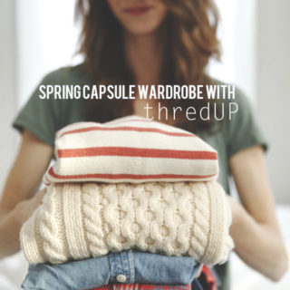 spring capsule wardrobe with thredUP.