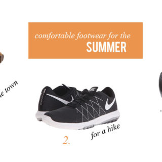 comfortable footwear for summer travel.