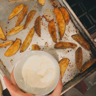 The Best Snack: Crispy, Seasoned Baked Potato Wedges (and Garlic Aioli)